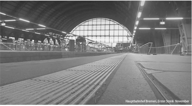 Hauptbahnhof Bremen, Erster Streik November